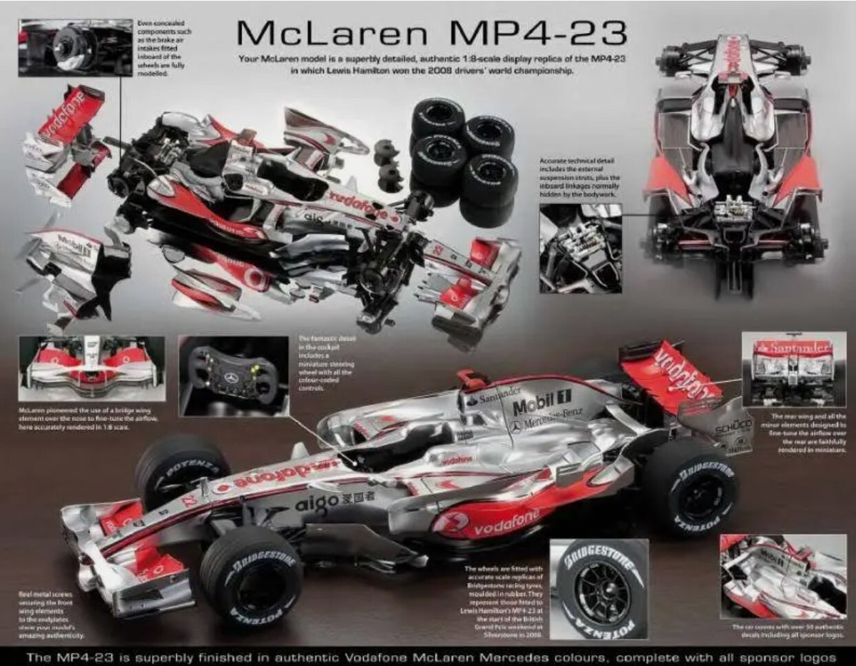 DeAGOSTINI KYOSHO McLaren MP4-23 1/8 Scale Unassembled Kit