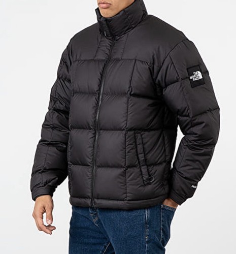 Piumino d'oca The North Face uomo (Nuptse) Lhotse 700 imbottito nero medio - Foto 10 di 12