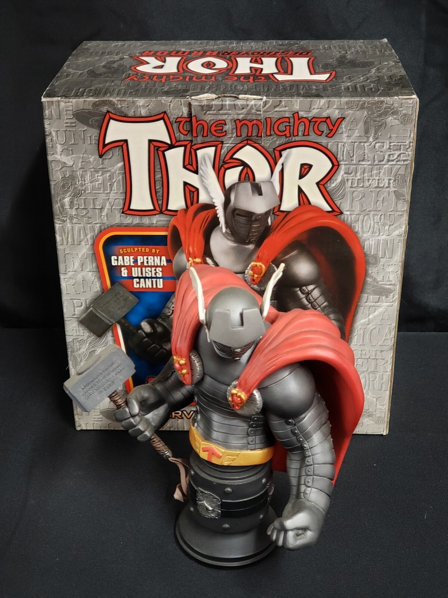 ★ THOR Collectable Mini-Bust Battle Armor Thor Exclusive mini bust/statue~Avengers~Marvel