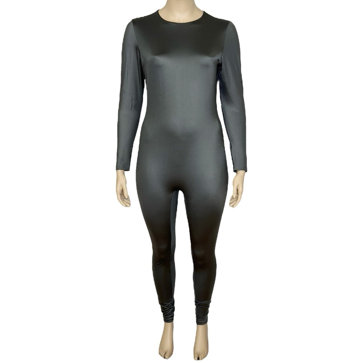 NWT SKIMS All-In-One Shine Crew Neck Long Sleeve Jumpsuit