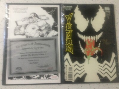 Marvel Legends & Lore Inc''VENOM THE ENEMY WITHIN'' #1 Signed By Bob McLeod # 297