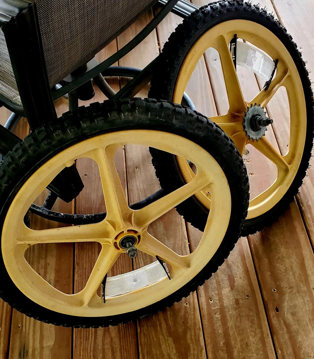 1976 BMX SKYWAY TUFF WHEELS 1 YELLOW BENDIX 20x2.125 OG vintage old school mags