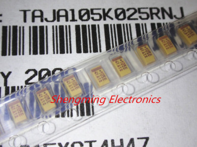 100PCS 1206 25V 1uF 105E A3216 A-type SMD tantalum capacitors