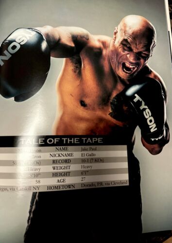 Mike Tyson vs Jake Paul-Official On Site Boxing/ Fight Program, Taylor/Serrano 2 - Picture 4 of 4