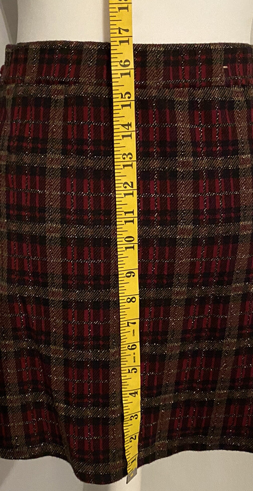 women’s TU skirt size 12 red check tartan style eBay