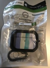 New Multi colored Hard Plastic AirPods Protective Case with Carabiner Clip