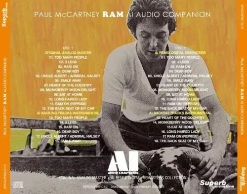 PAUL McCARTNEY / AI - AUDIO COMPANION ORIGINAL ANALOG MASTER + AI REMIX 8CD - Imagen 3 de 9