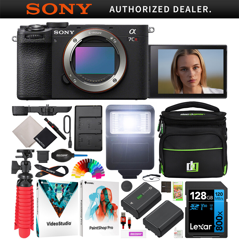 Корпус полнокадровой беззеркальной камеры Sony a7CR Черный + Набор необходимых принадлежностей