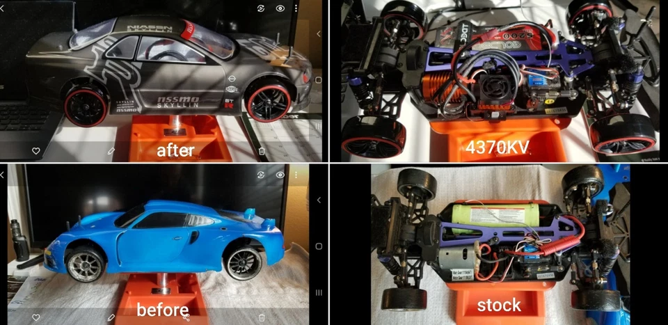 1/10 scale rc drift car lipo skyline rims upgaded motor fast custom  - Image 2 of 4