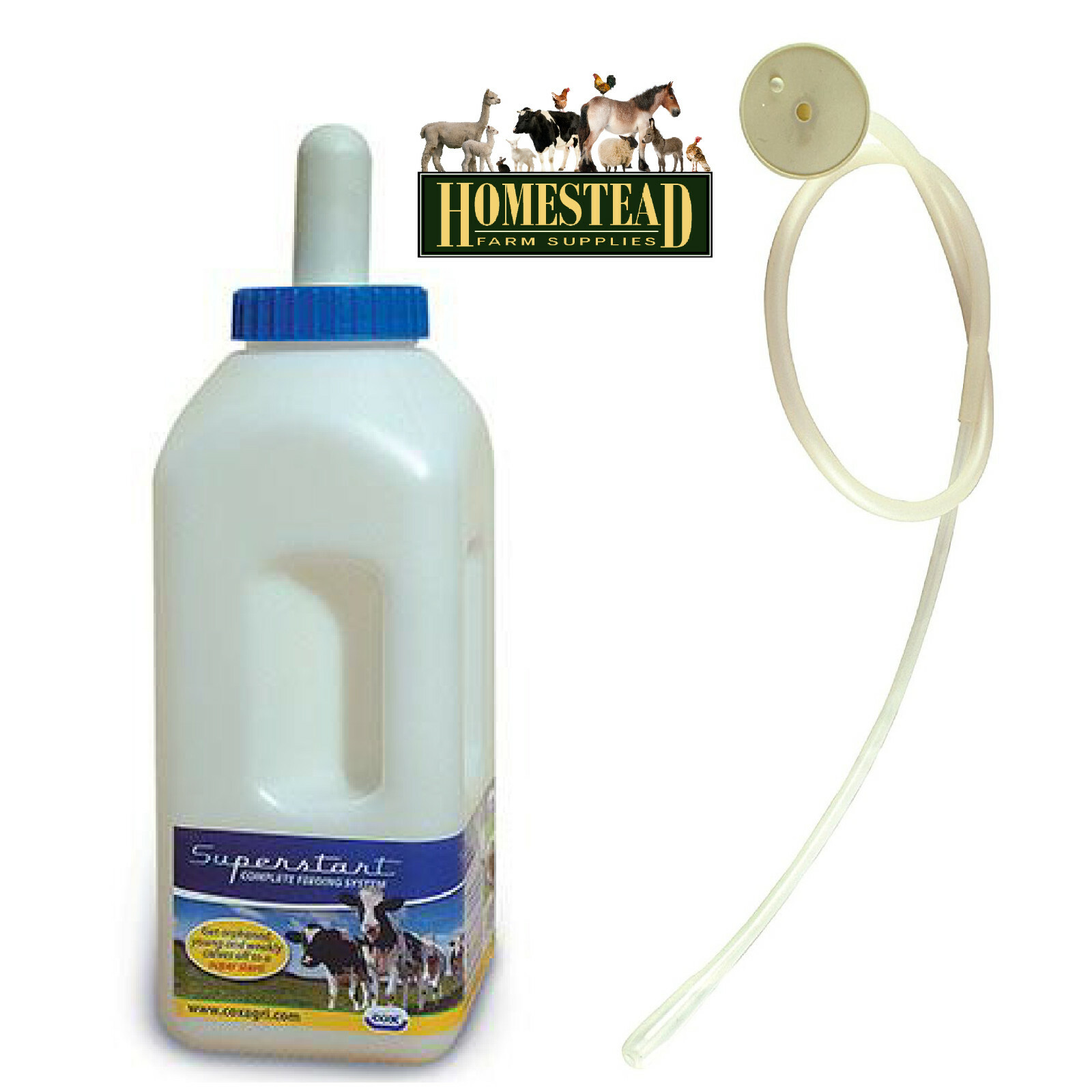 Superstart Calf Bottle 2.5 Litre Bottle & Teat or Bottle, Teat