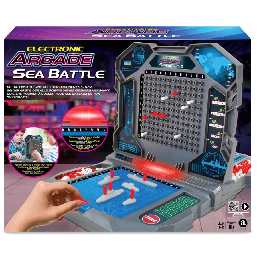 Electronic Arcade Sea Battle Ships Board Game Combat Destroy Fun Kids Family Toy - Image 3 of 3