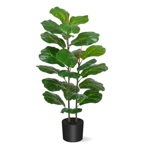 39" Artificial Tree Fiddle Leaf Fig Plants Faux Plant for Home Office Decor