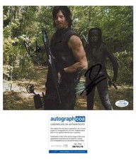 Norman Reedus & Danai Gurira "The Walking Dead" AUTOGRAPH Signed 8x10 Photo ACOA