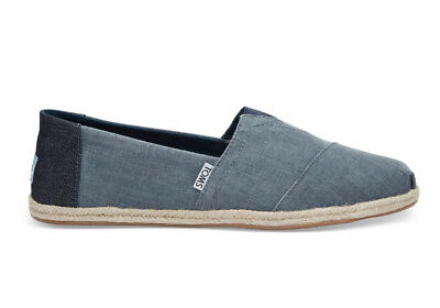 TOMS Mens Coated Linen Rope Sole Classics Deep Ocean  display picture 1