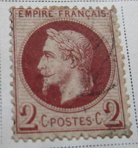 Frankreich 1863 Briefmarke 2 C antik seltenes Briefmarkenbuch3-291 - Bild 1 von 1
