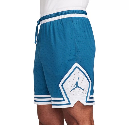 Men Nike Jordan Jumpman Diamond Basketball Shorts Blue White DX1487 457 - Picture 17 of 23