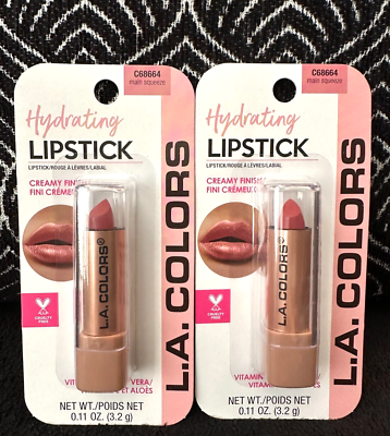 🌺2pk LA COLORS MAIN SQUEEZE C68664 CREAMY FINISH HYDRATING FULL