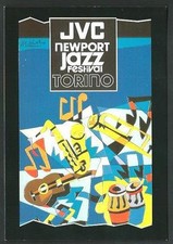 Ugo Nespolo : JVC Newport Jazz Festival TORINO - cartolina tiratura limitata