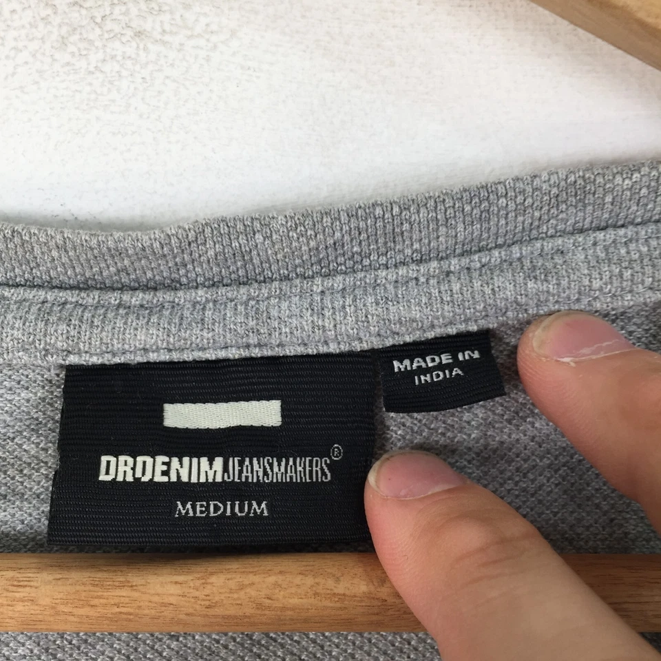 dr denim hombre camiseta talla M gris manga corta cuello redondo algodón 078029 Foto 2 de 4