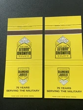 Vintage Matchbook Lot: “AAFES Diamond Jubilee - 75 Years Serving The Military”