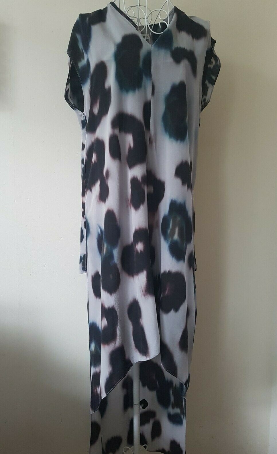 ABSOLUTELY GORGEOUS ALLSAINTS TEAL ECHO NOVAH PURE SILK DRESS UK 6 US 2 RRP £198 image 9