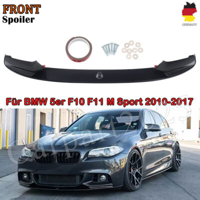 1-teilig Frontspoiler Glänzend Schwarz für BMW 5er F10 F11 M-Paket MP Optik 535i