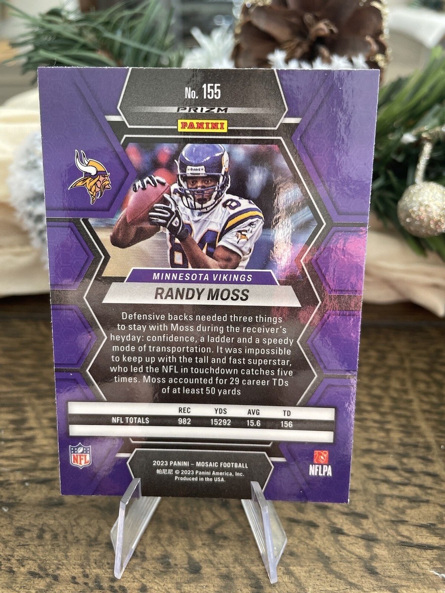 2023 #278 Randy Moss Panini Mosaic Football Yellow Reactive Prizm
