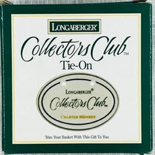 Longaberger Collectors Club Charter Member Basket Tie-On - New