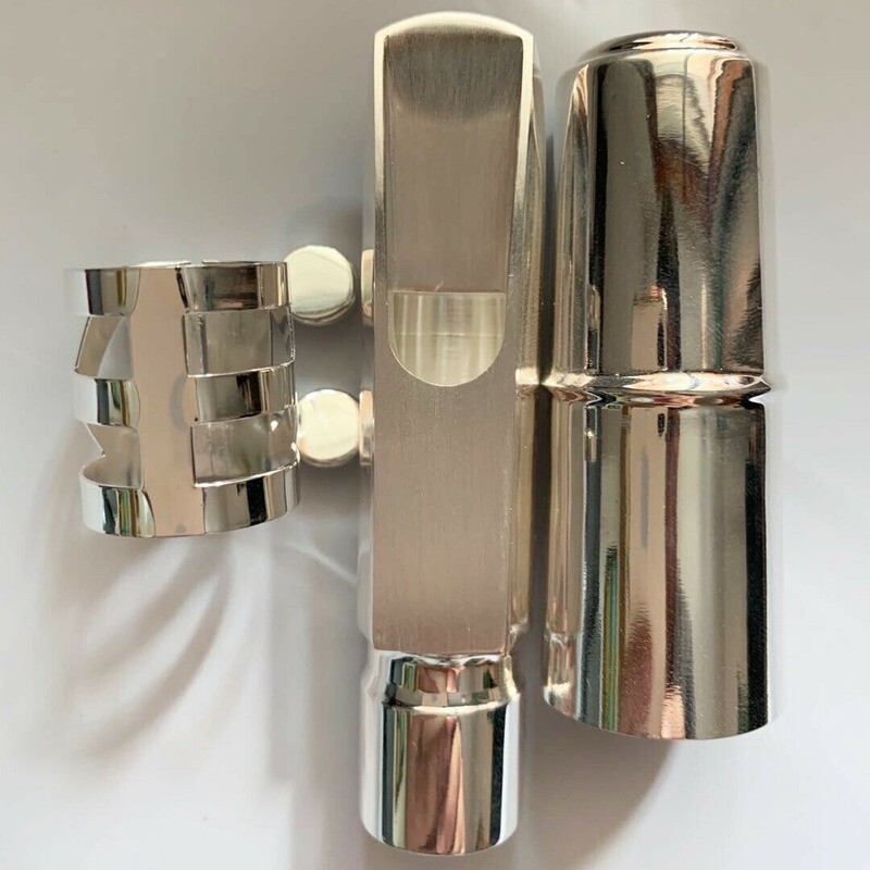 Handmade Silver Plated Alto Saxophone Mouthpiece Size 5-9 w/Ligature 2025 US