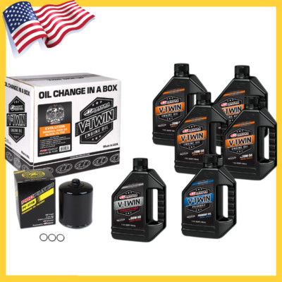 Maxima - 90-069016PB - Evolution Big Twin Mineral Oil Change Kit with Black...