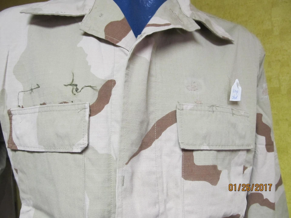 MILITARY ARMY 3 COLOR DCU DESERT SHIRT COMBAT UNIFORM RIPSTOP 50 COTTON 50 NYLO - Image 4 of 4