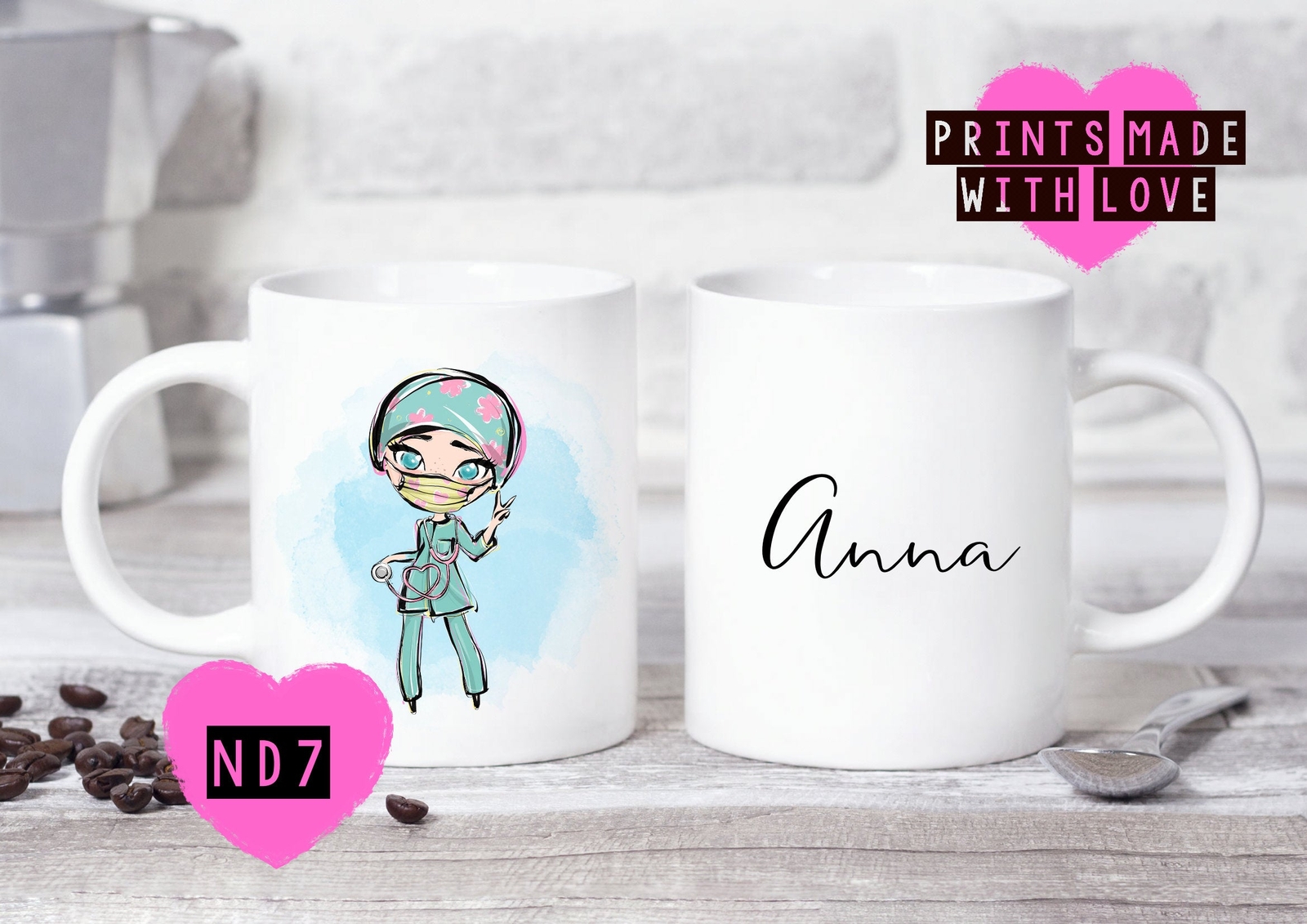 Nurse Gift Nurse Mug Personalised Name Mug Friend Gift Girlfriend Wife Husband