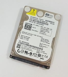 250GB Western Digital WD2500BEVS-75UST0 SATA 2,5" Notebook Festplatte