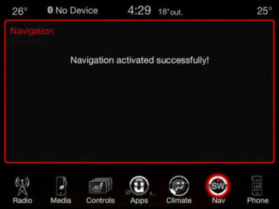 USA Navigation Unlock Chrysler Jeep Uconnect 8.4A (RA3) Sat Nav Activation Code