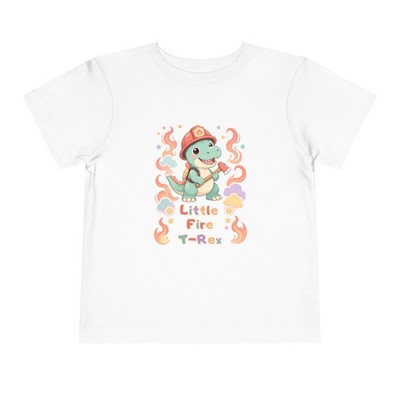 Little Fire T-Rex Toddler Tee | Cute Dino Firefighter Shirt