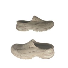 Dr. Scholls Lakeland Mules 8 Tan Mesh Slip On AirPillo Gel Comfort Clogs Walking