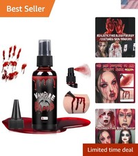 Fake Blood Spray for Halloween, 2 fl oz Washable Fake Blood Makeup, Realistic...