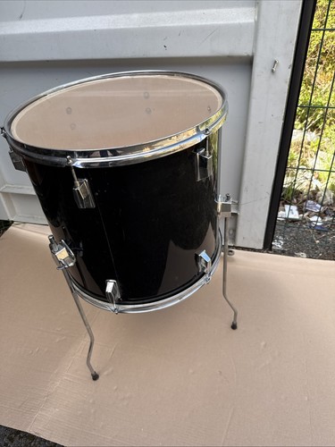 16" Płytka podłoga Tom Drum. Czarne wykończenie. 16x14".  Dodatek do fajnego zestawu. Darmowa przesyłka - Zdjęcie 7 z 15