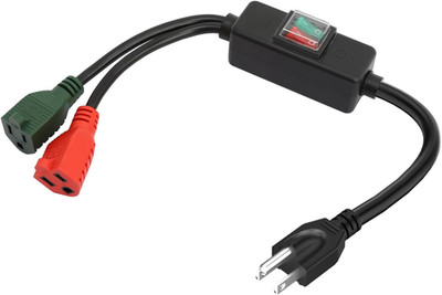 3-Prong Outdoor Waterproof Extension Switch Cord, Inline On/Off Switch