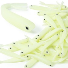 50 PCS Luminous Fishing Lures - Soft Minnow Baits for Bass, Trout, Crappie & Wal