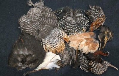 Soft Hackle Craft Fly Tying Mixed Cape Saddle Trimmings Lot Feathers Materials C