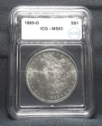 1885 O Morgan Silver Dollar ICG- MS63