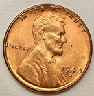 1948-D  Uncirculated BU Red RD - Lincoln Wheat Cent  ~ B839