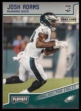 Josh Adams 2018 Panini Playoff Goal Line Rookie Card!!. rookie card picture