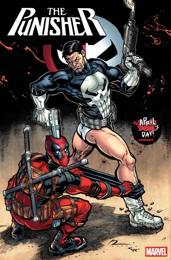 Punisher #2 Chad Hardin April Pool's Day Variant Marvel Comics 2026 APRIL FOOLS