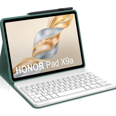 Hülle mit Tastatur für Honor Pad X9a 2025 11,5 Zoll, Bluetooth QWERTZ, grün