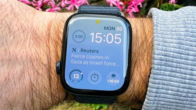 Apple Watch Series 9 41mm Aluminiumgehäuse mit Sportarmband - Mitternacht, S/M