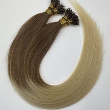 Nano Ring Remy Human Hair Extensions Loop Micro Beads Thick Ombre 12/613 18in
