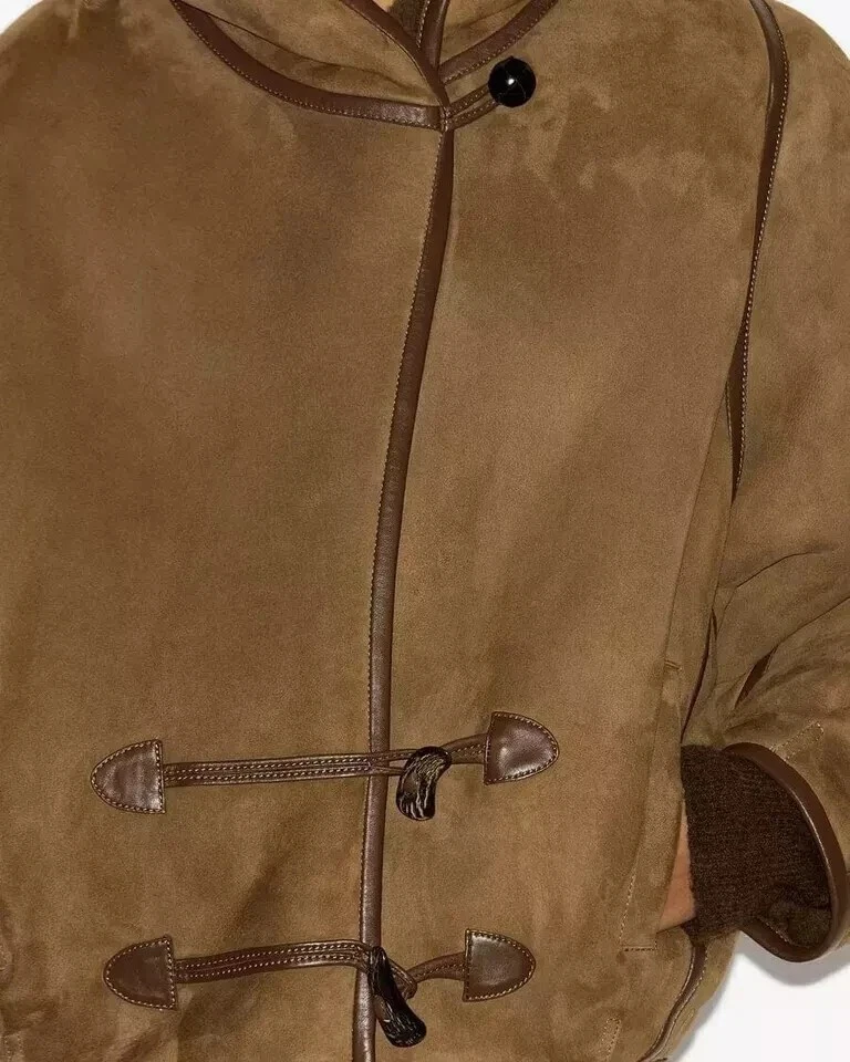 NEW Isabel Marant Women Amiel Coat Amiel Short Shearling Coat Foto 4 de 4