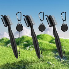 Golf Brush and Club Groove Cleaner 1/2/3 Pack, Easily Attaches to Golf Bag